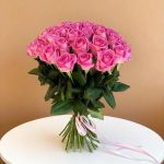 Букет из 25 нежно-розовых роз